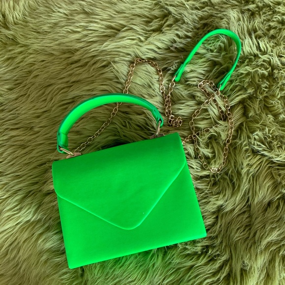 mini neon green bag
